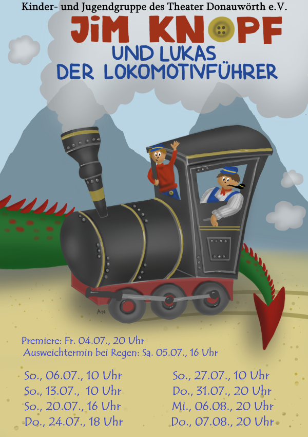 plakat jim knopf und lukas der lokomotivfuehrer klein